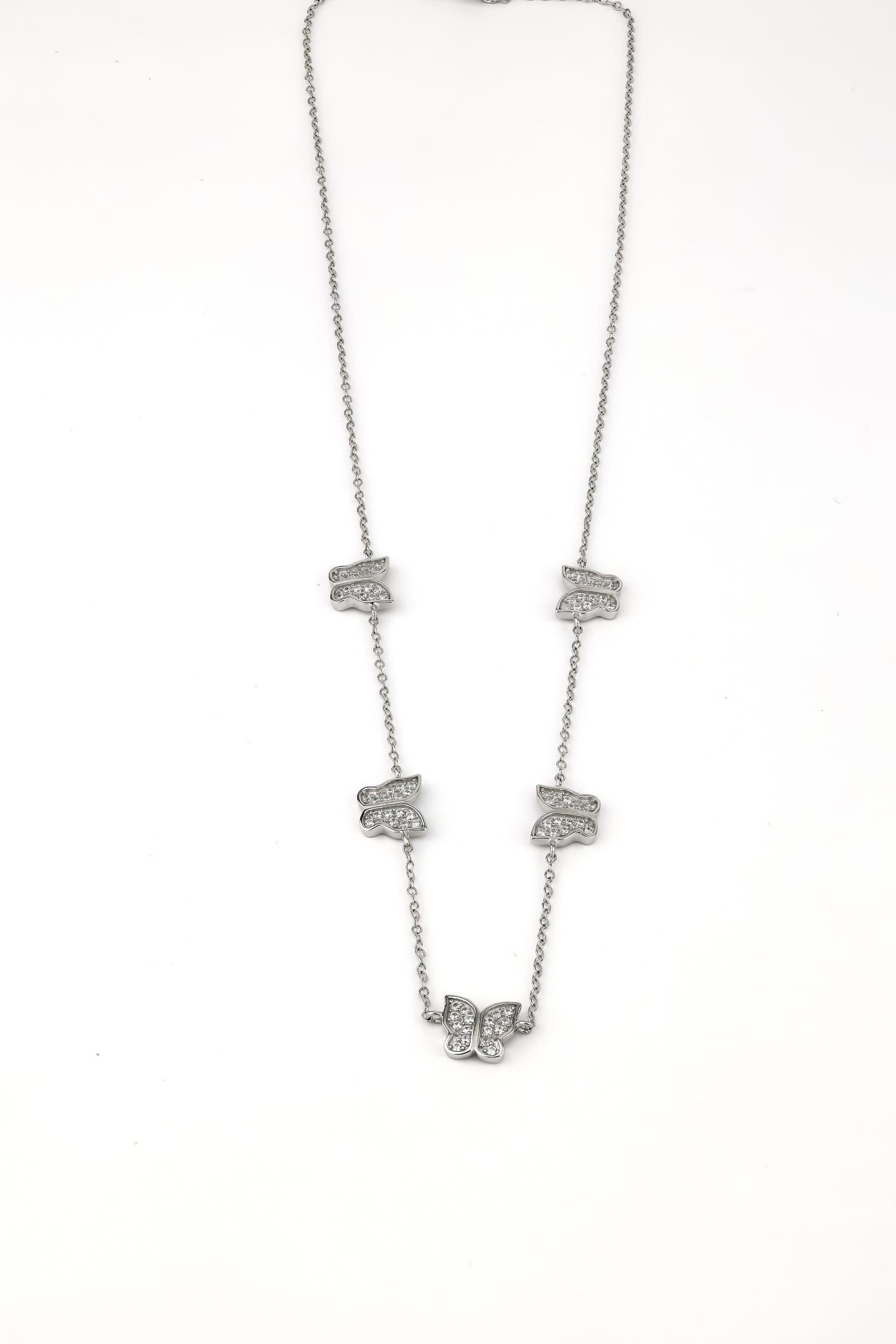 Silver Butterfly Chain Necklace