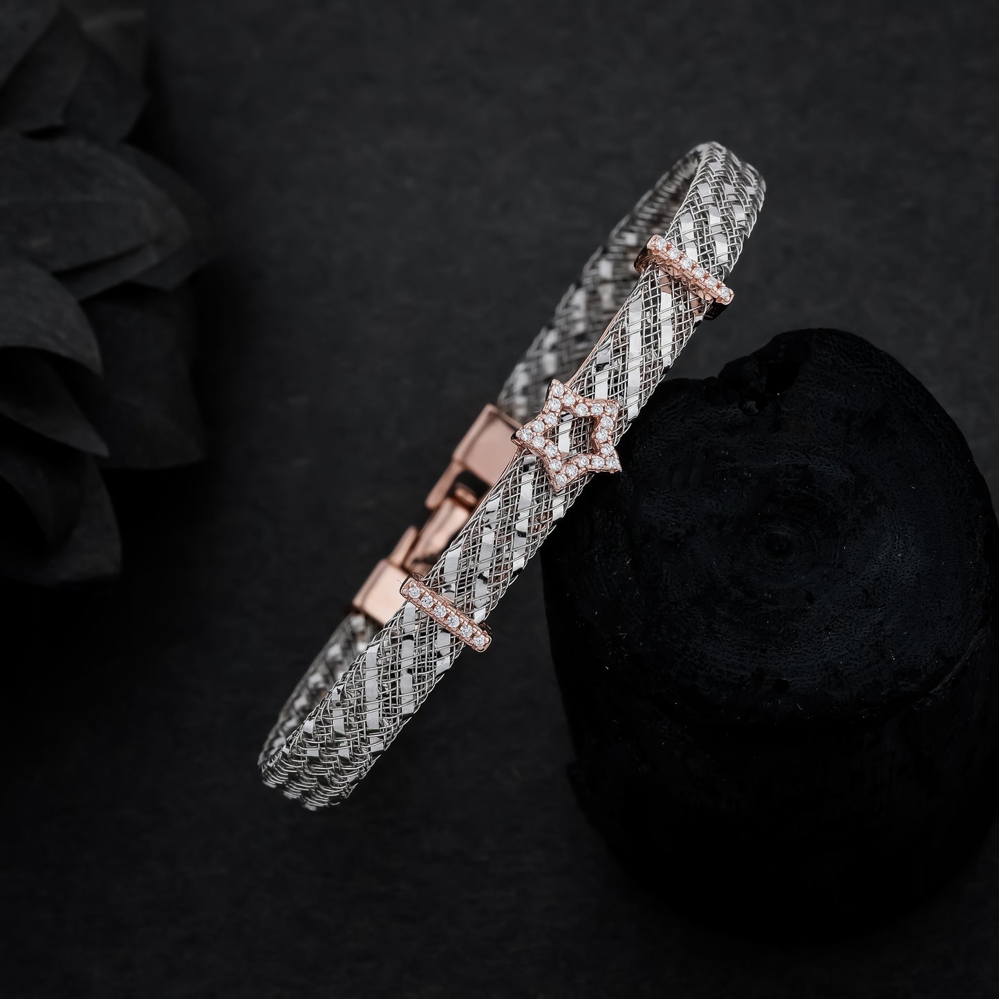 Star Rose Gold and Silver Belt Brecelate