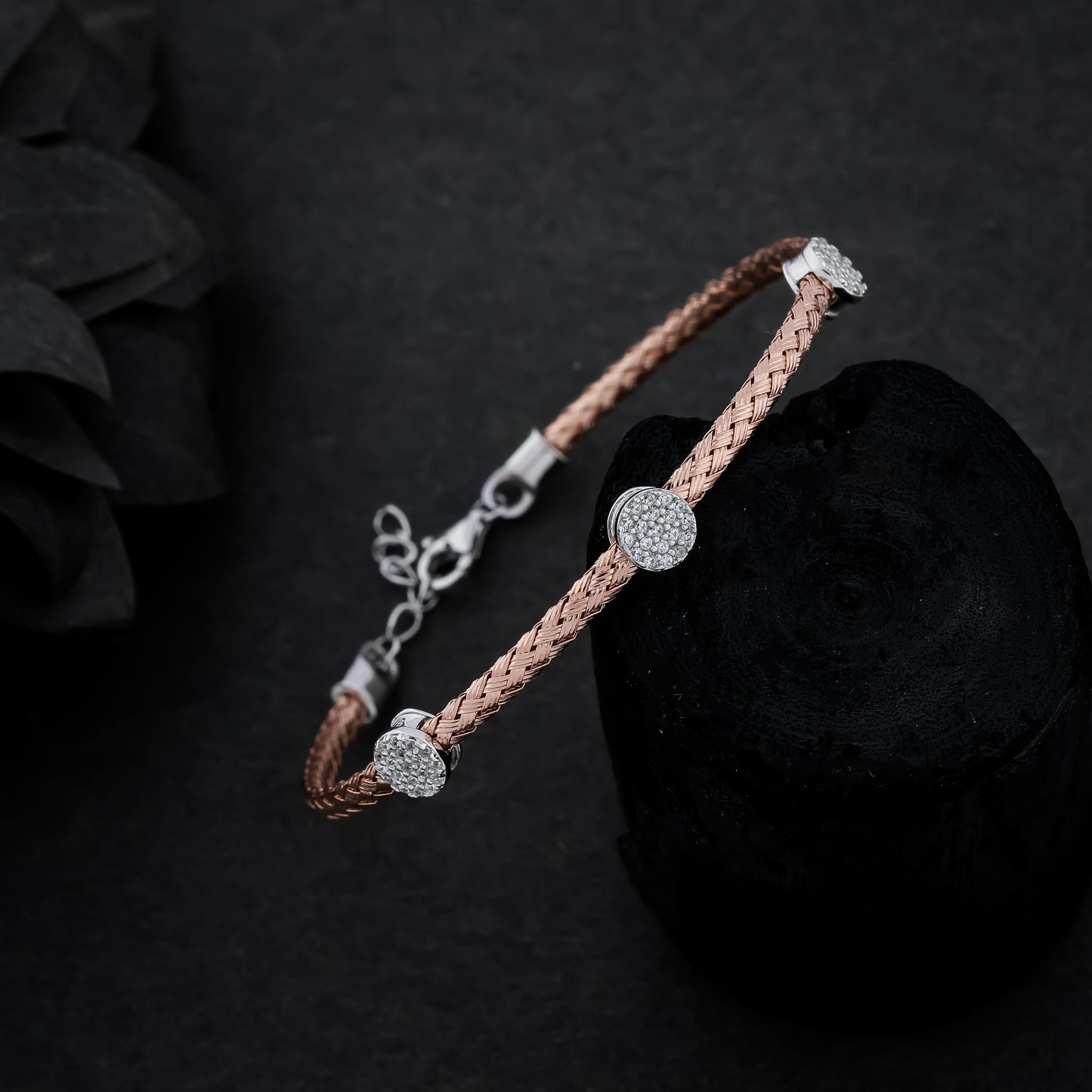 Slim Rose Gold Belt Bracelet