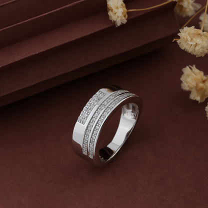 Simple Sophisticated Men's Silver Ring