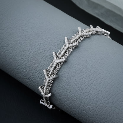 Silver 'Y' Link Bracelet