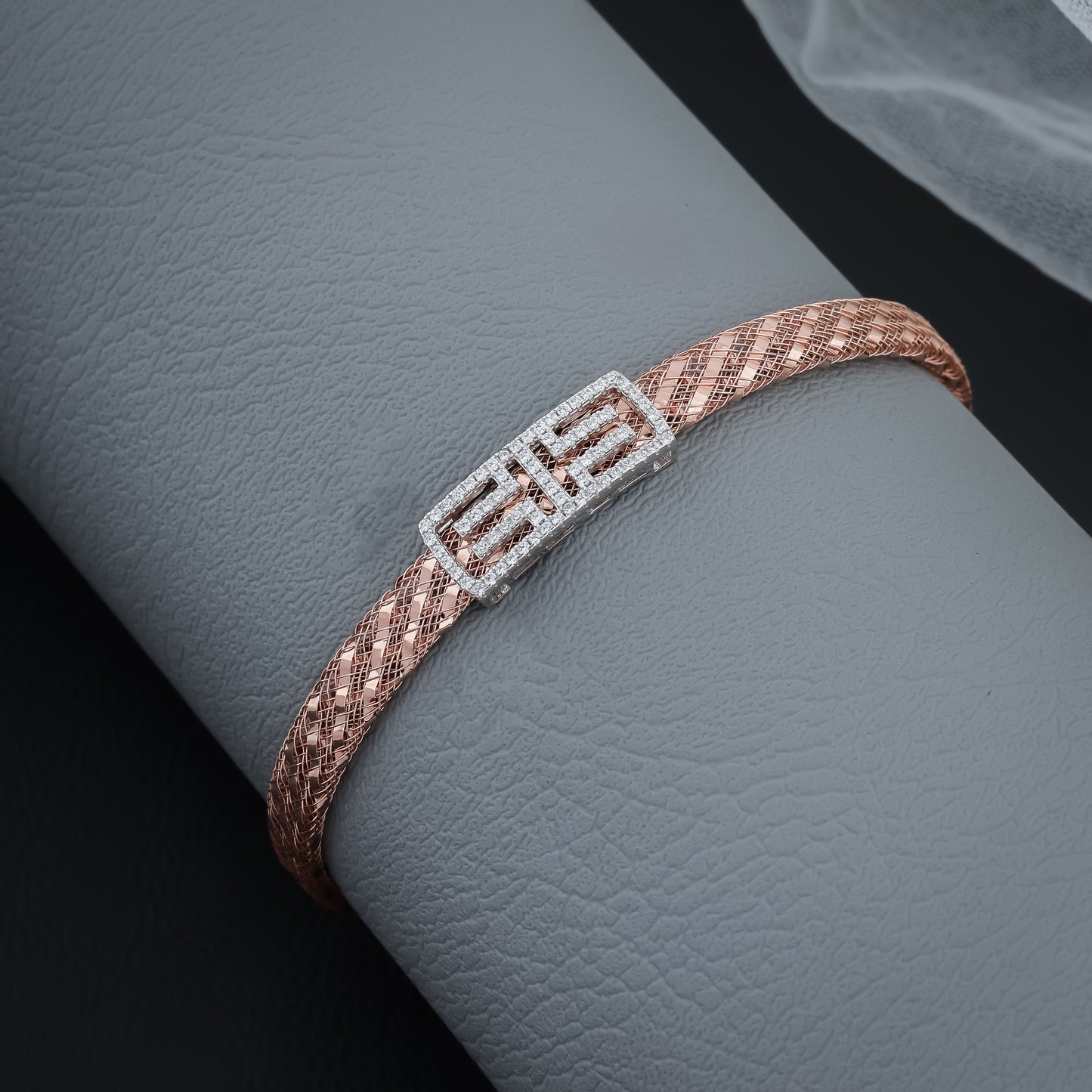 Rose Gold Plus Sign Belt Brecelet