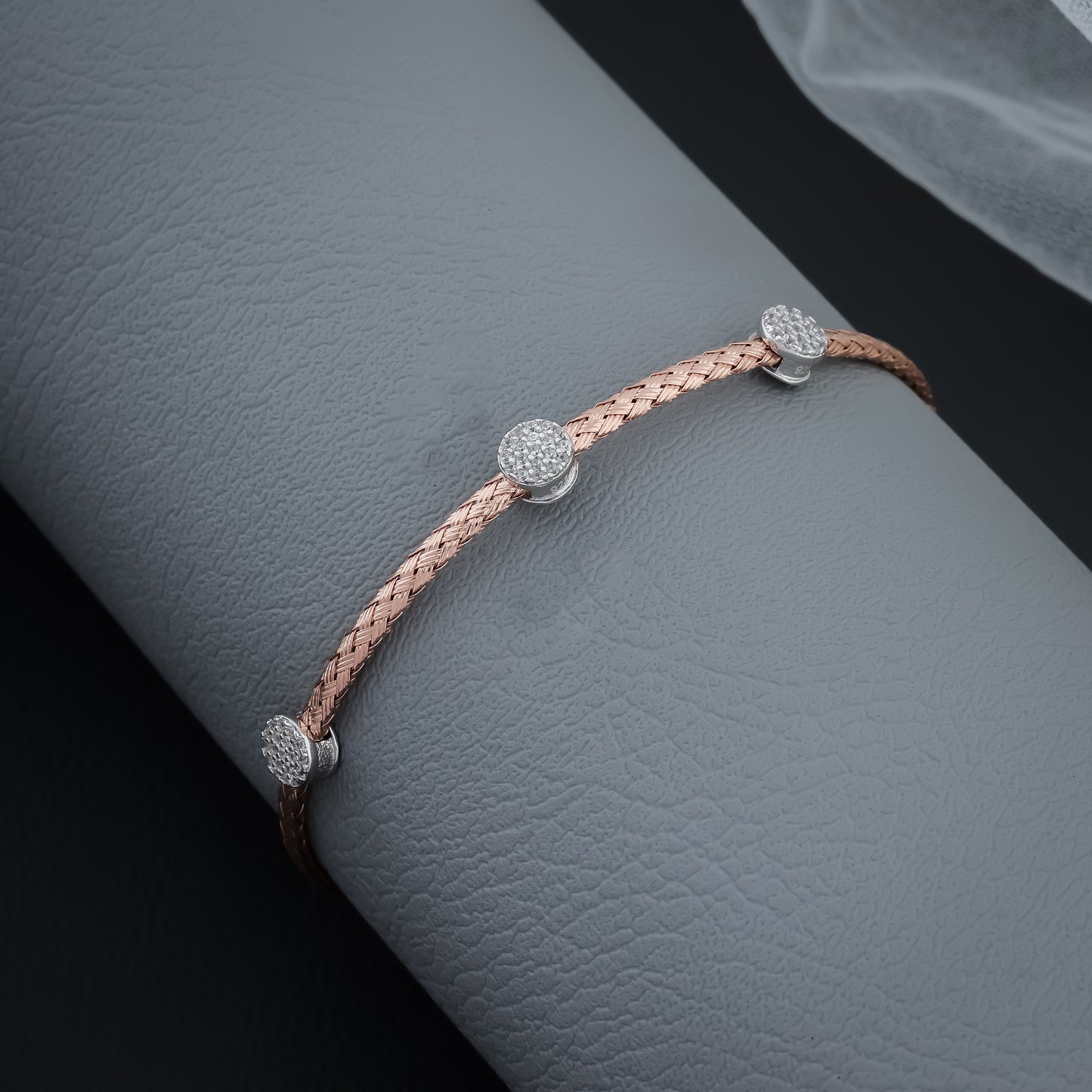 Slim Rose Gold Belt Bracelet