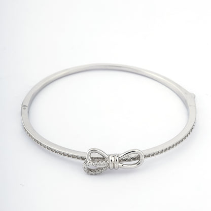 Diamond bow bracelet