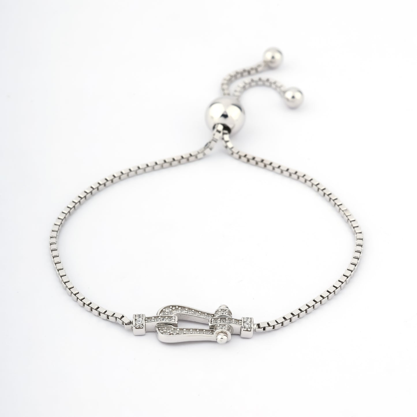 Silver belt shape bracelet