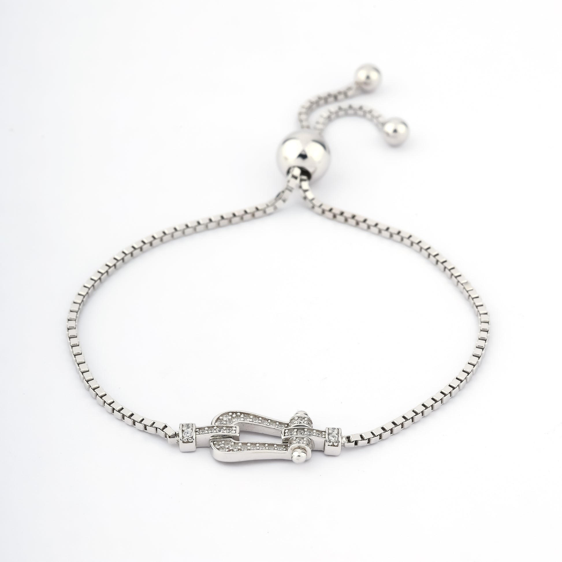 Silver belt shape bracelet