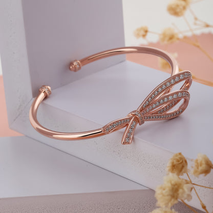 Elegant Bow Rose Gold Bracelet