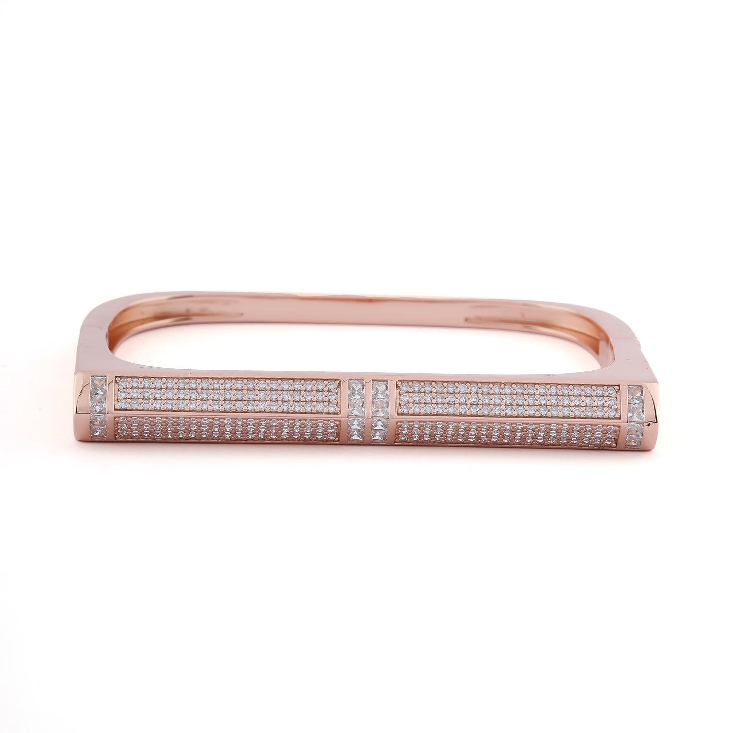 Square Rose Gold/Silver Bangle Bracelet