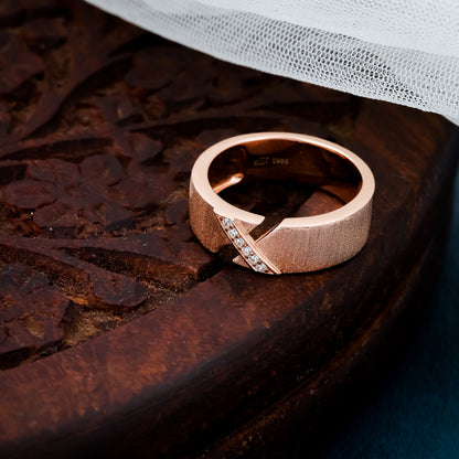 Rose Gold 'X' Cutting Ring