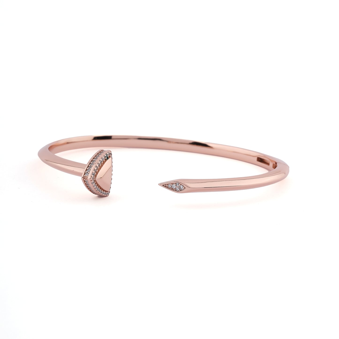 Rose Gold/Silver Stunning  Triangle Cuff Bracelet