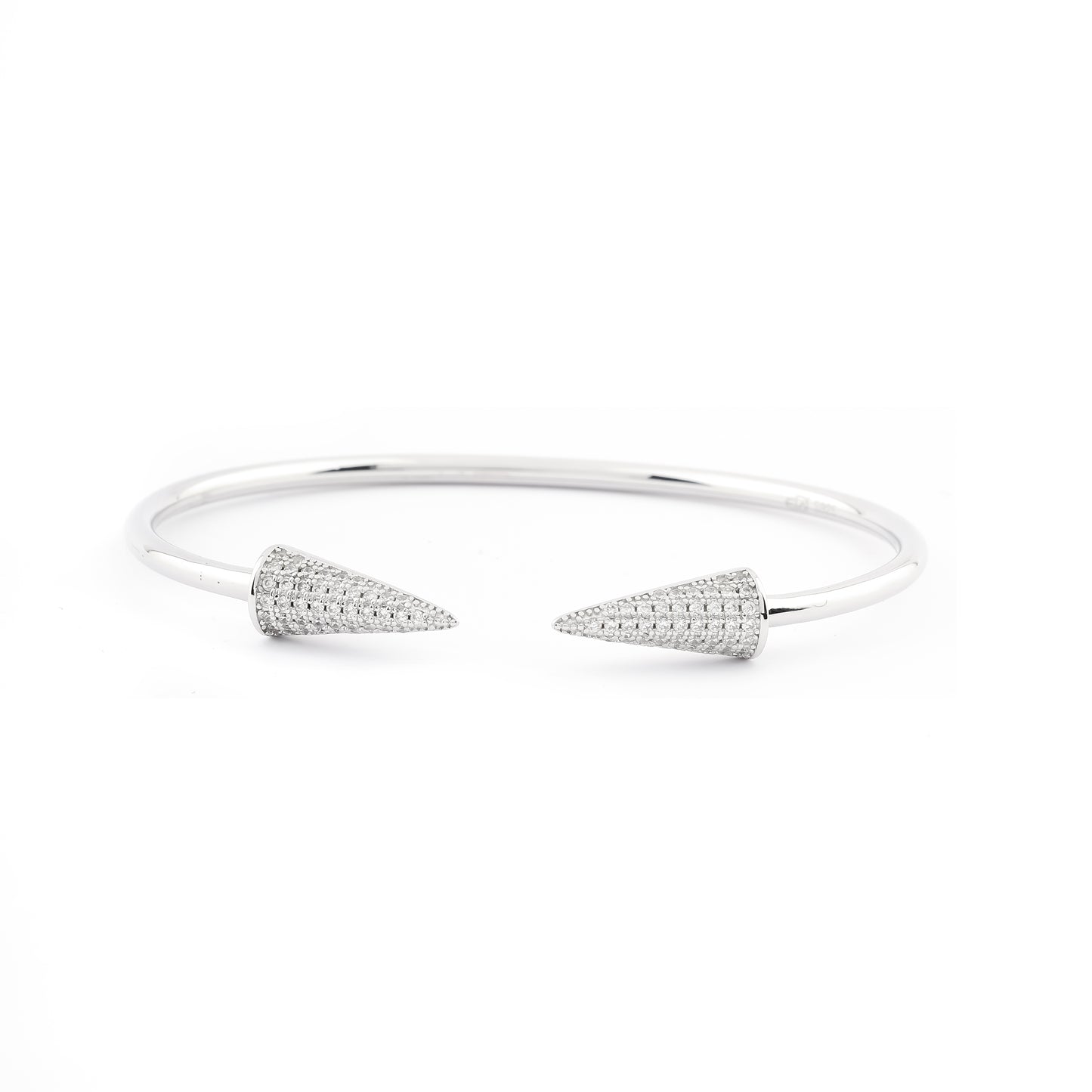 Rose gold/Silver Pointed Cuff Bracelet