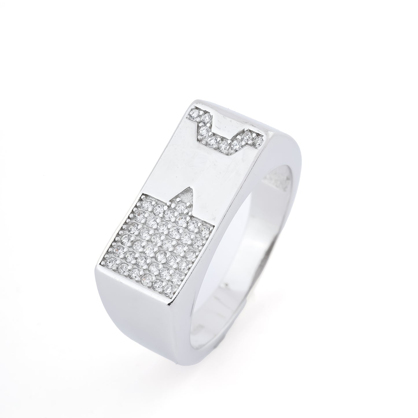 Rectangle shape Silver Men's Ring