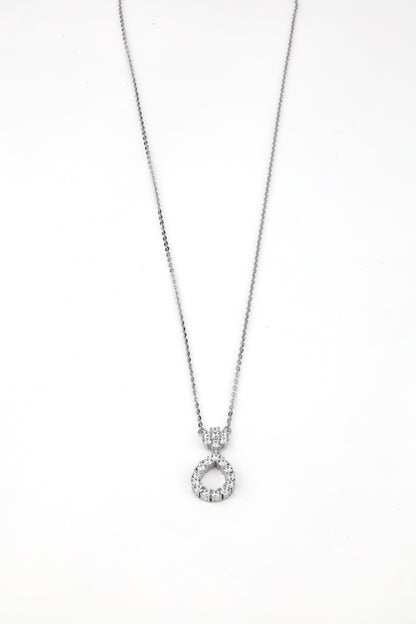 Diamond Petal Pear Pendant Necklace