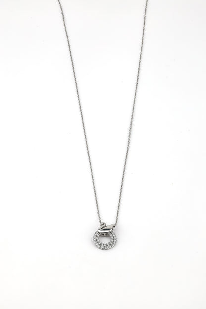 Elegant Movable Ring with Duck Pendant Necklace