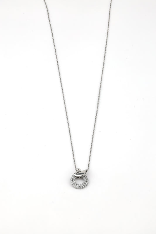 Elegant Movable Ring with Duck Pendant Necklace