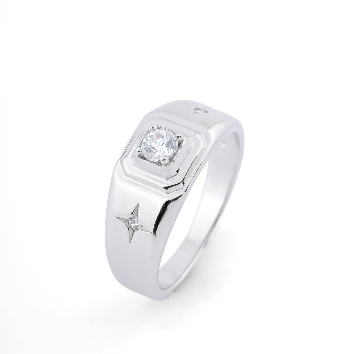 Starry Silver Men's Ring