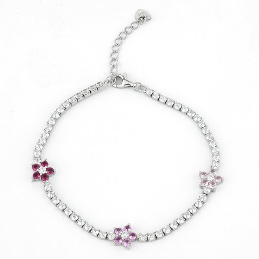 Flower gemstone bracelet for women