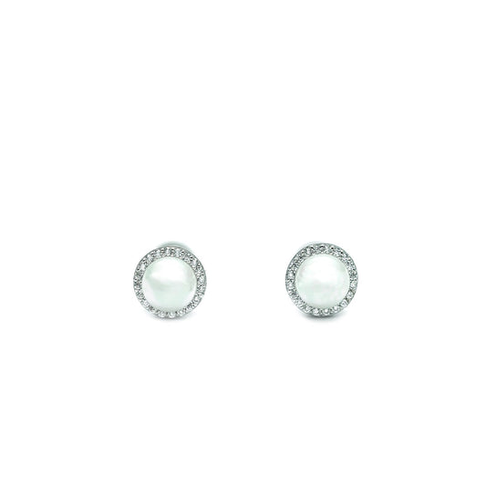 Diamond Pearl earring