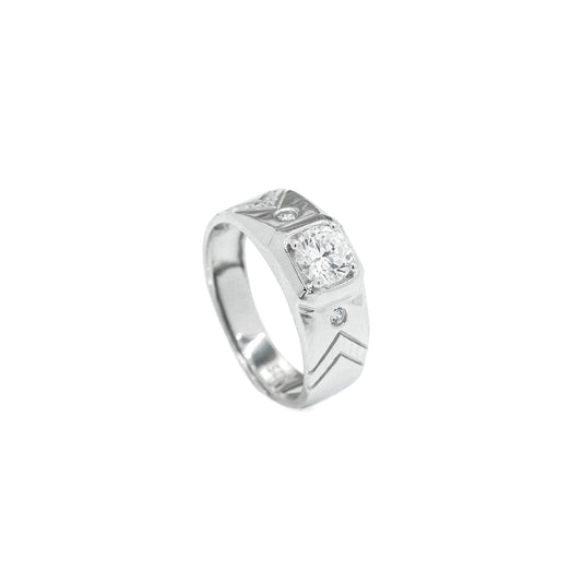 Diamond formation men's ring