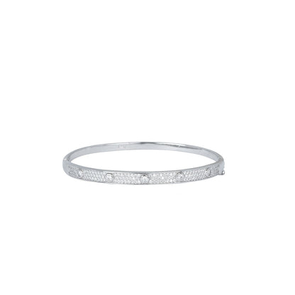 SILVER&DIAMOND BANGLE