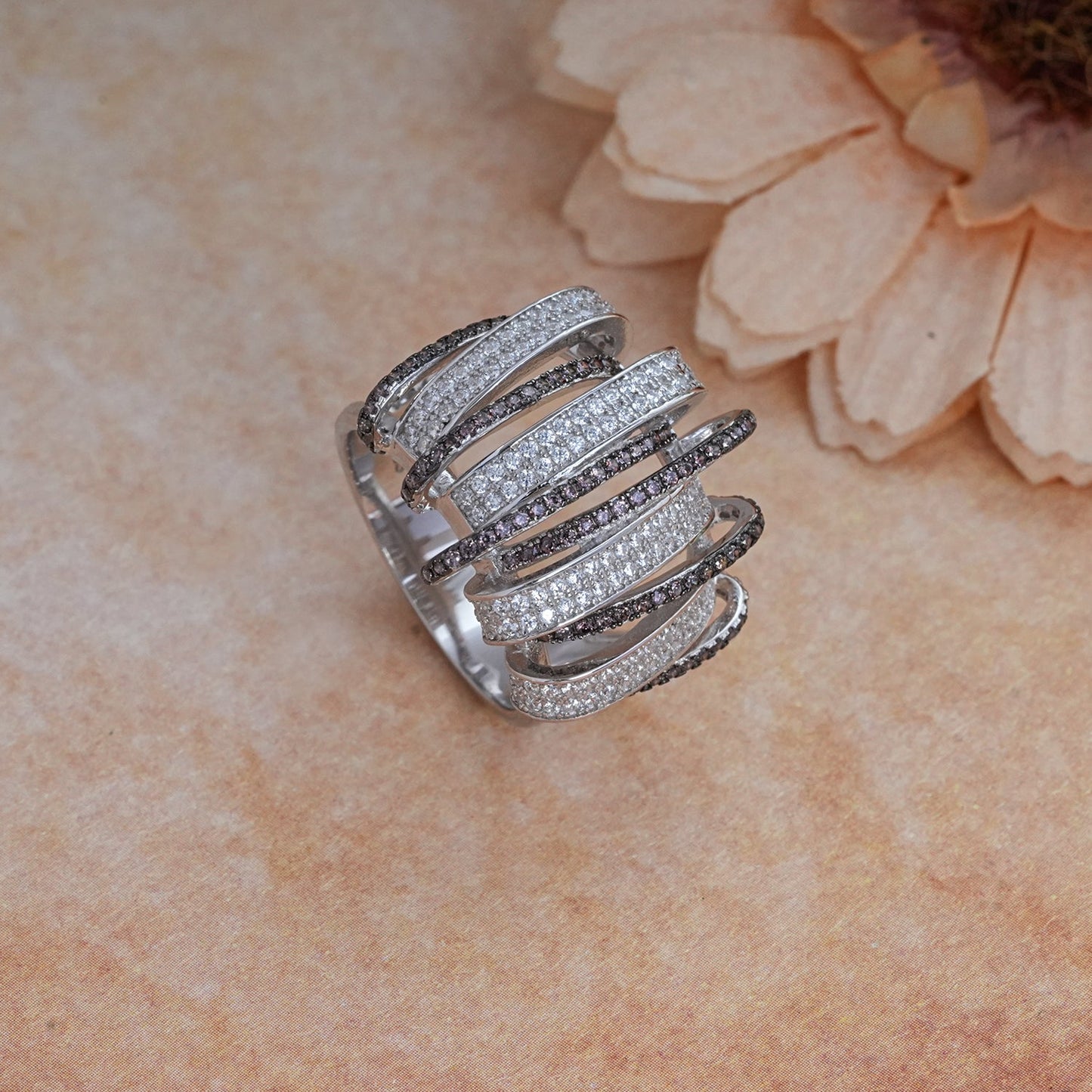 layer diamond ring