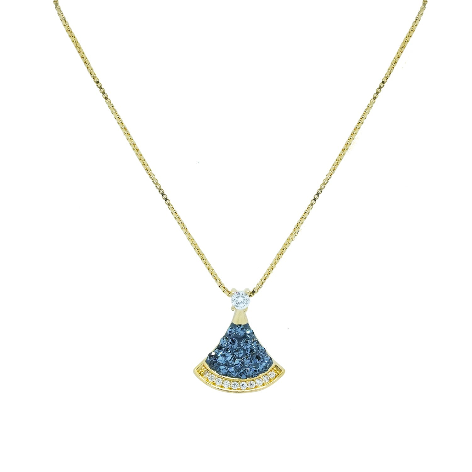 Luna luster blue diamond pendent