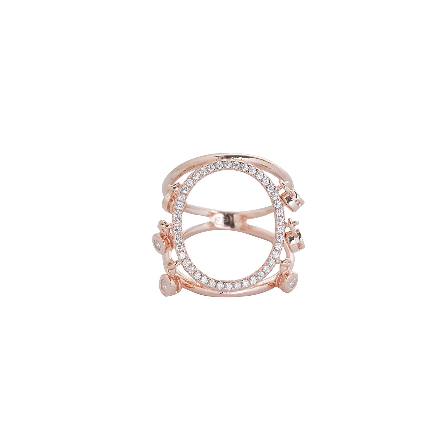 Diamond rose gold ring