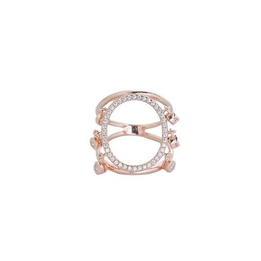 Diamond rose gold ring