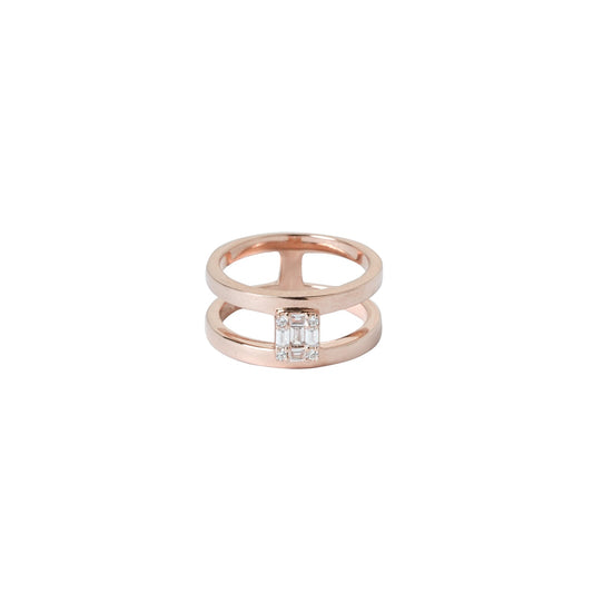 diamond rose gold ring