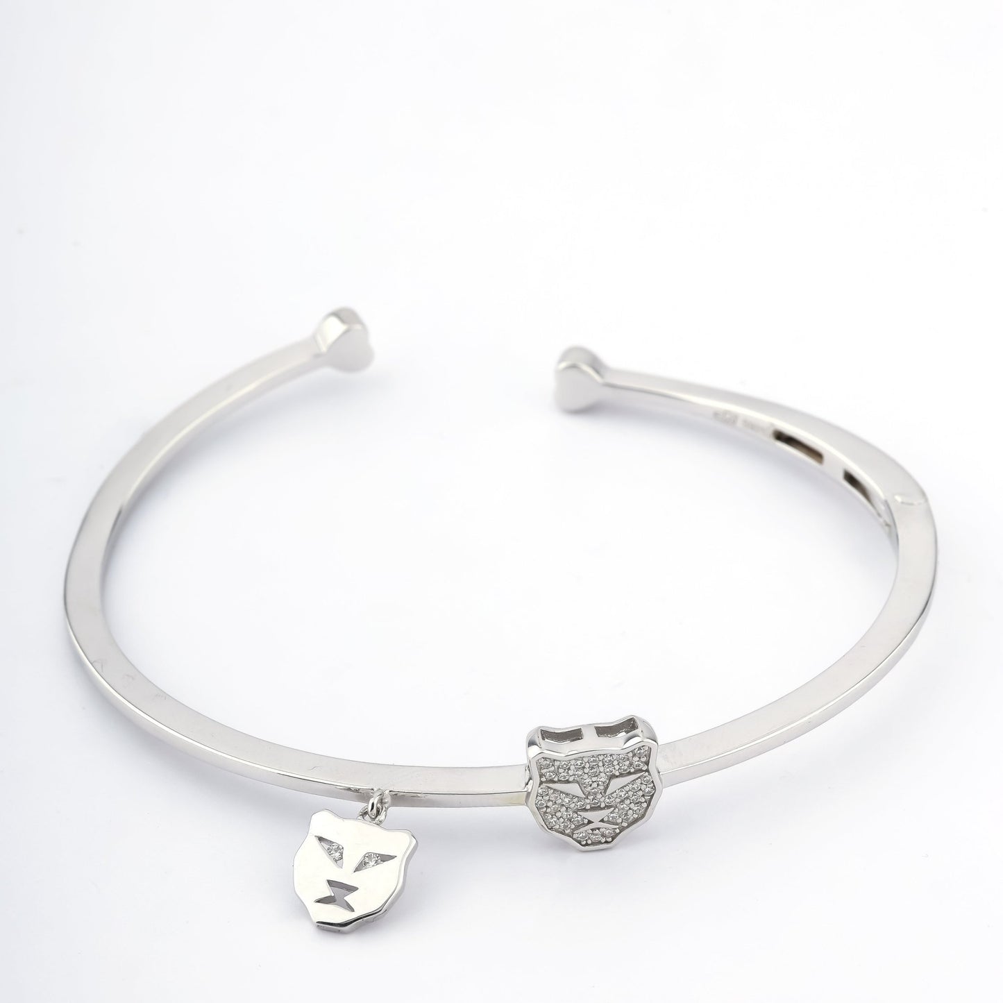 Panther silver diamond bracelet