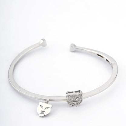 Panther silver diamond bracelet