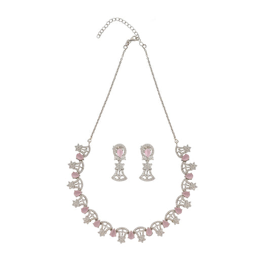 FLORAL DIAMOND NECKLACE SET