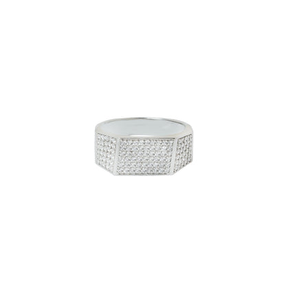 Silver carson diamond men's ring