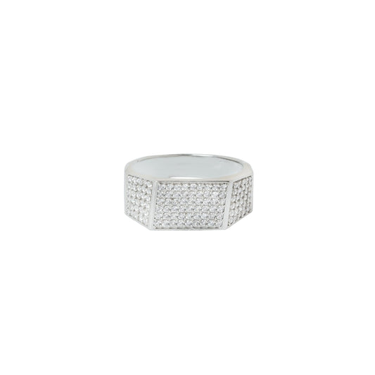 Silver carson diamond men's ring