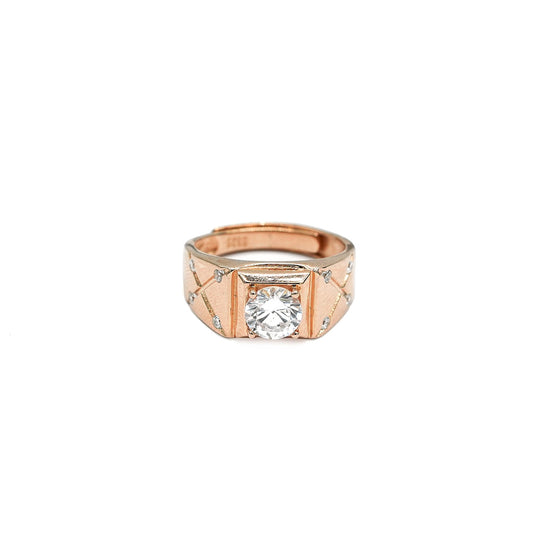 Royal solitaire rose gold ring